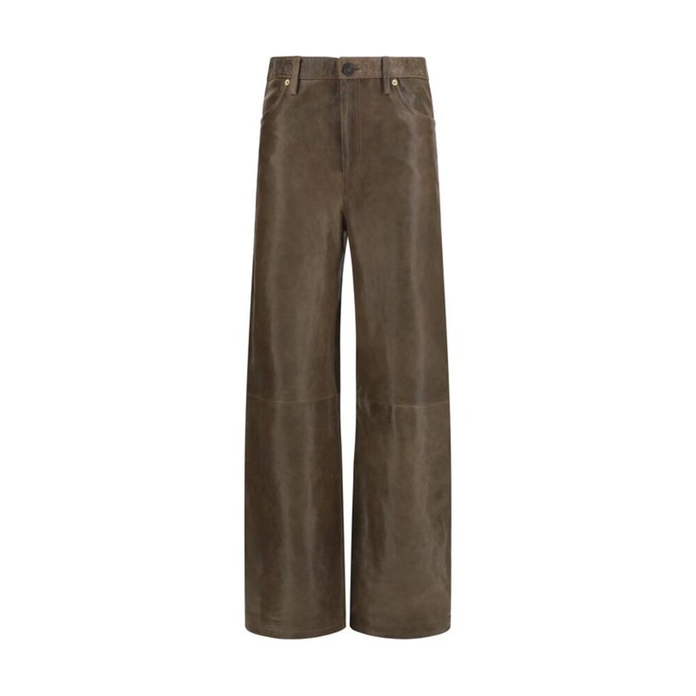 Golden Goose Women Melany Leather Pants With Embroidery - Picture 1 of 3